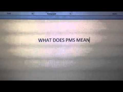 what does pms mean