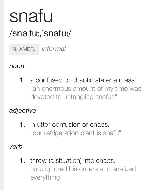 what does snafu mean