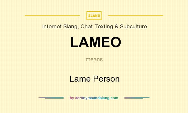 define lame as a noun